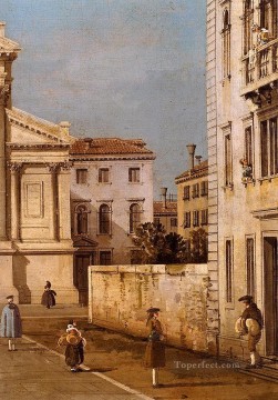 della Oil Painting - san francesco della vigna church and campo Canaletto